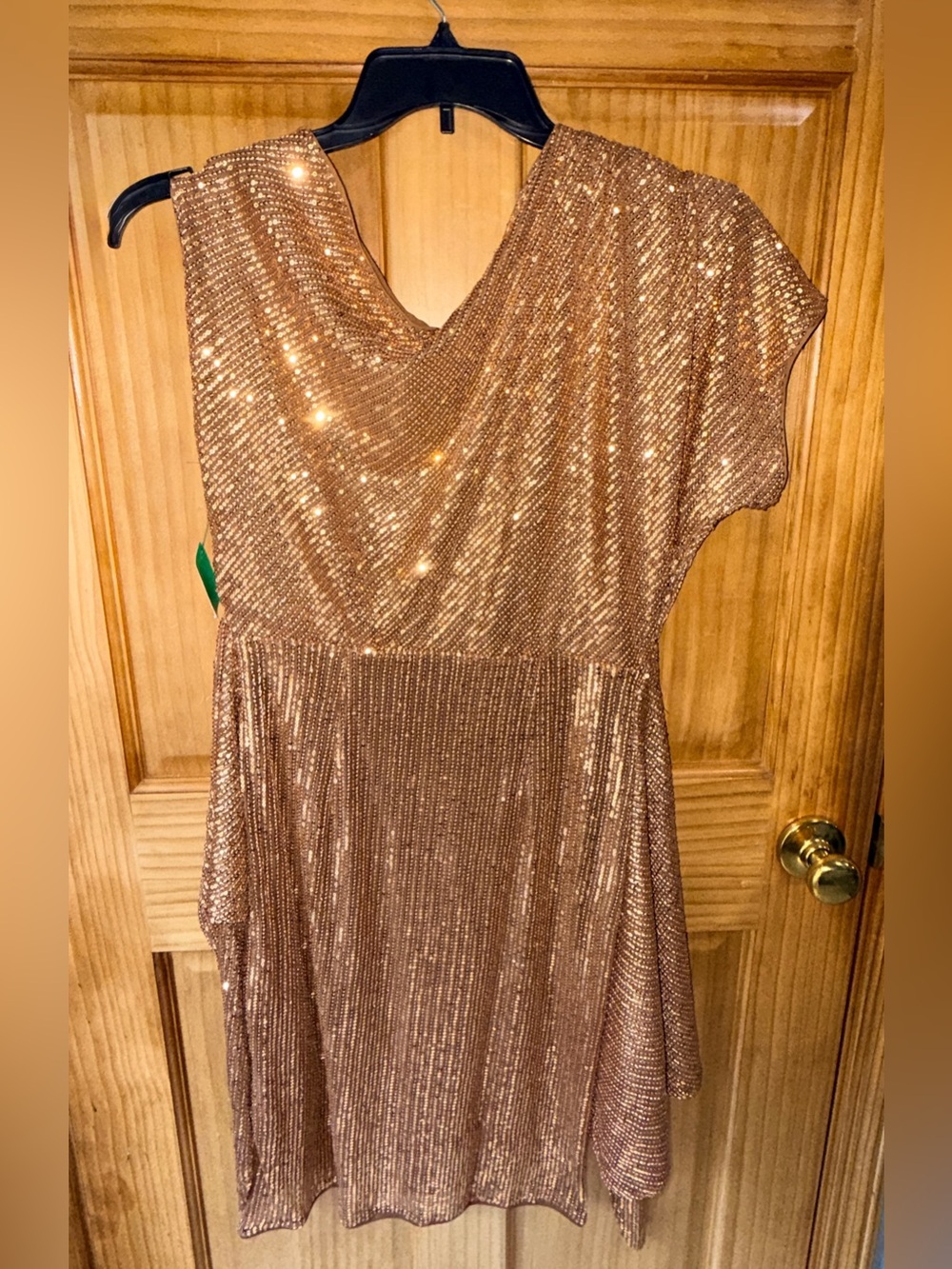 NWT Grace Karin Sequined Asymmetric Off Shoulder Bodycon Party Midi Dress-M - Picture 10 of 14